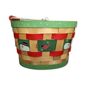 NWT Holiday Elegance Christmas Basket w/ Handle